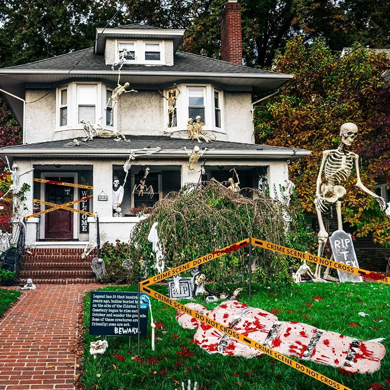 Halloween Horror Simulation Fake Dead Body Prop Inflatable Body Indoor Outdoor Yard Garden Haunted House DIY Decor Supplies - Image 2