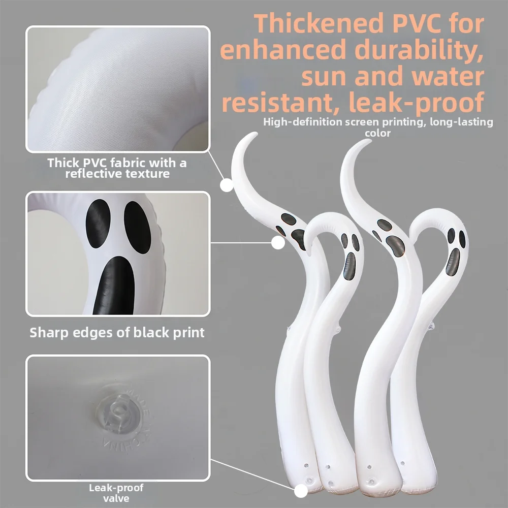 Halloween Inflatable White Ghost With Tentacles Airblown Decoration Spooky Horror Prop For Yard Lawn Garden Haunted House Indoor - Image 4