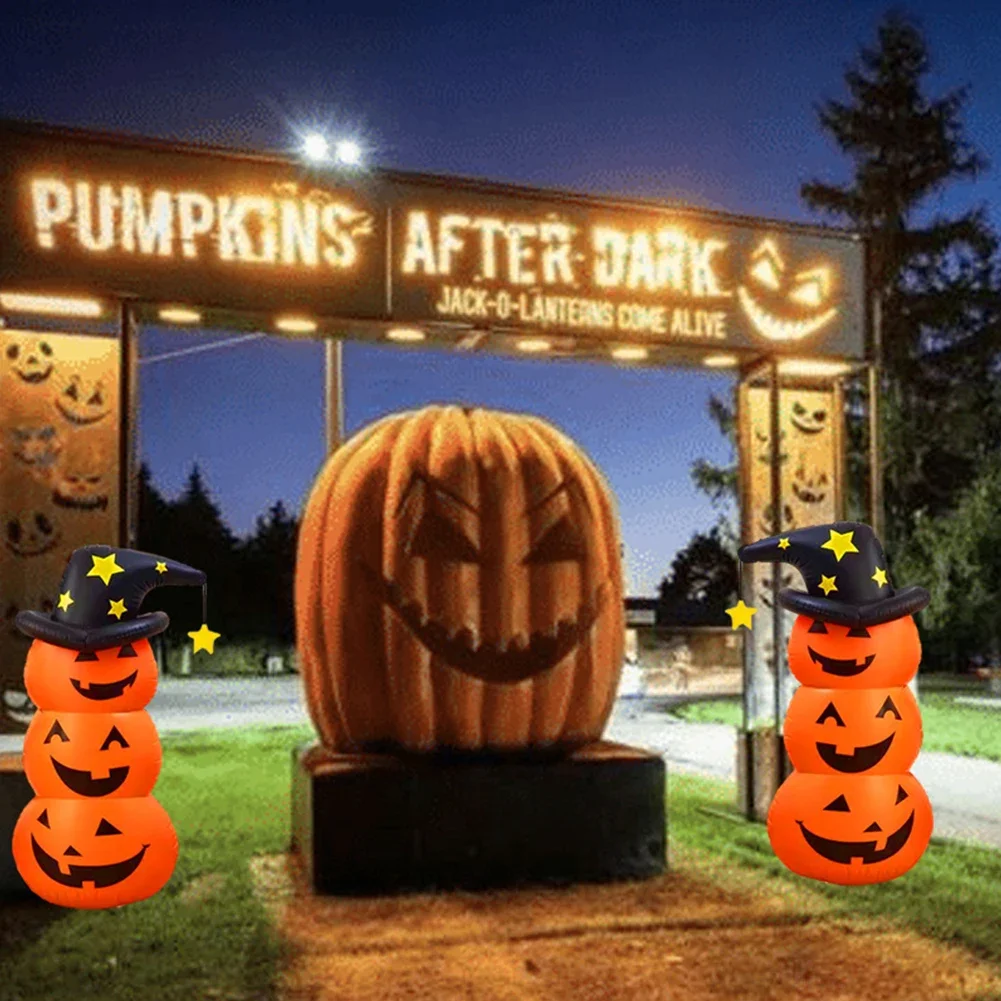 Halloween Inflatables White Ghost Scary Stacked Inflatable Pumpkins Horror Festival Theme Outdoor Courtyard Haunted House Prop - Image 4