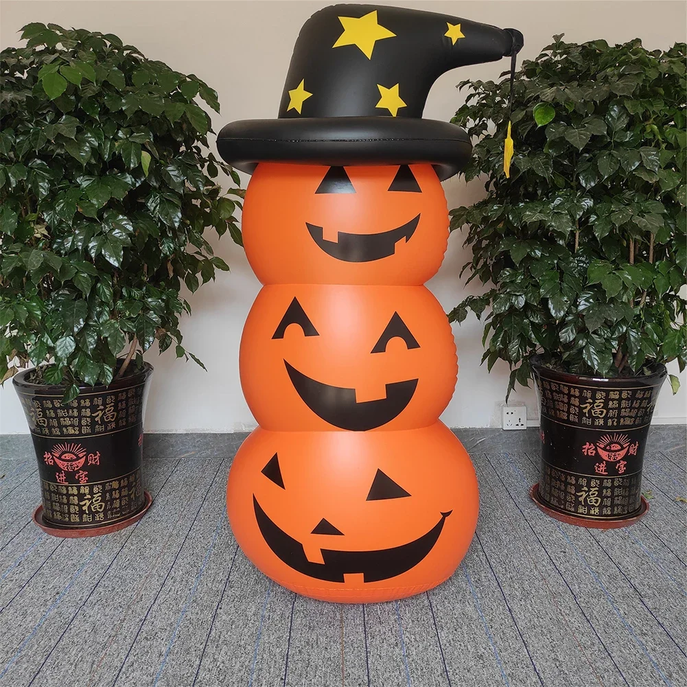 Halloween Inflatables White Ghost Scary Stacked Inflatable Pumpkins Horror Festival Theme Outdoor Courtyard Haunted House Prop - Image 6