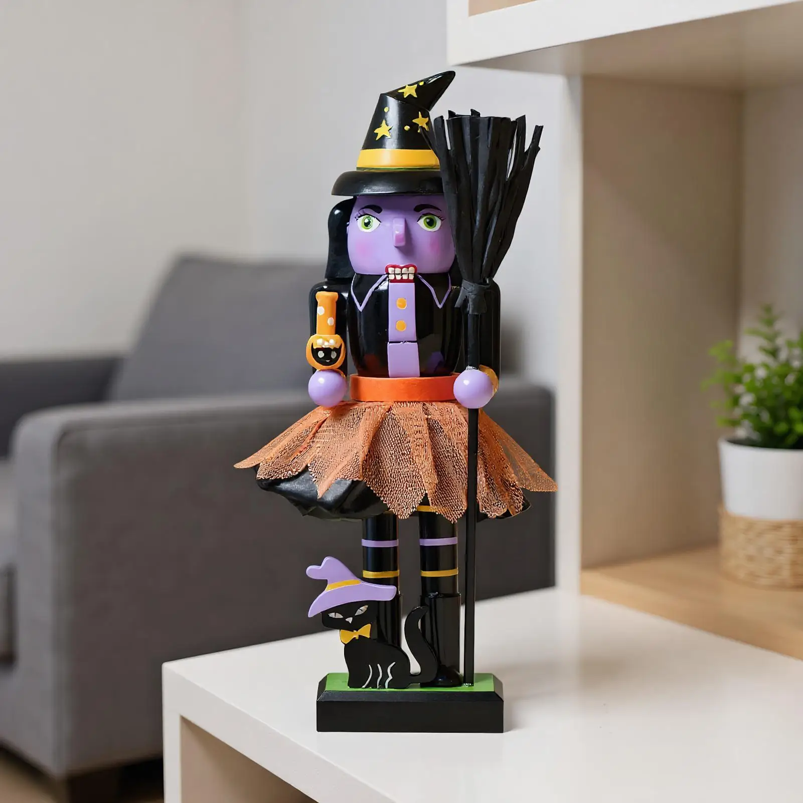 Halloween Nutcracker Walnut Soldier Solid Wood Decoration Ornament Gift Crafts Ornament Halloween Home Atmosphere Decoration - Image 4
