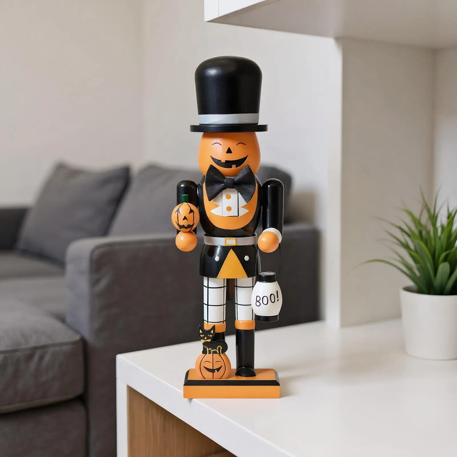 Halloween Nutcracker Walnut Soldier Solid Wood Decoration Ornament Gift Crafts Ornament Halloween Home Atmosphere Decoration - Image 5