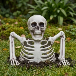 Halloween Realistic Skeleton Ornament with Movable Joints for Outdoor Yard Hallway Party Decoration