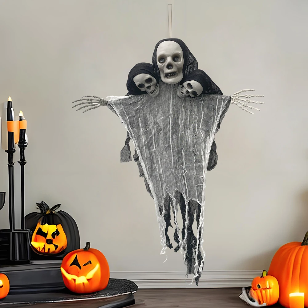 Halloween Skeleton Ghost Decoration Ghost Party Decoration Hanging Skull Skeleton Ghost Ornament Day of Outdoor Use in Gardens - Image 5