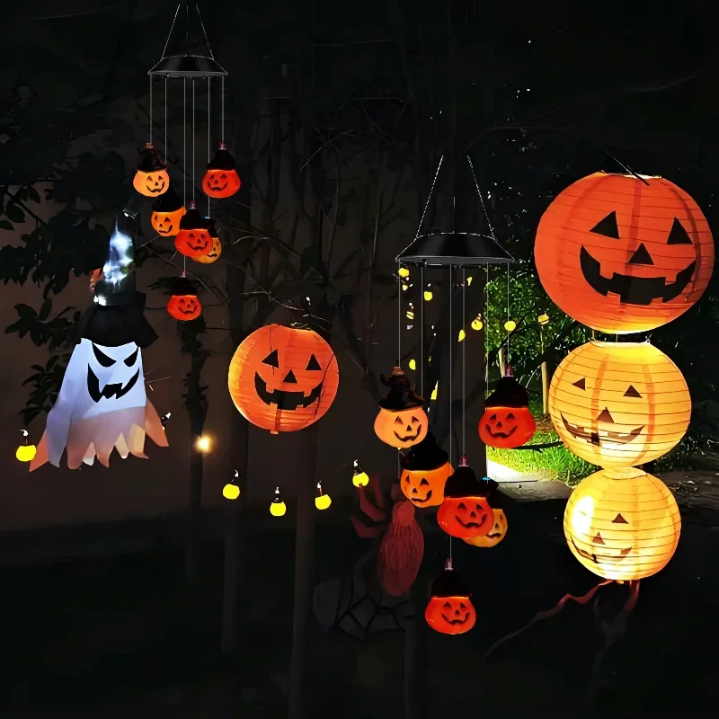 Halloween Solar Skull Ghost String Lights Outdoor Horror Decoration Pumpkin Lights for Yard Garden Party Haunted House Decor - Image 2