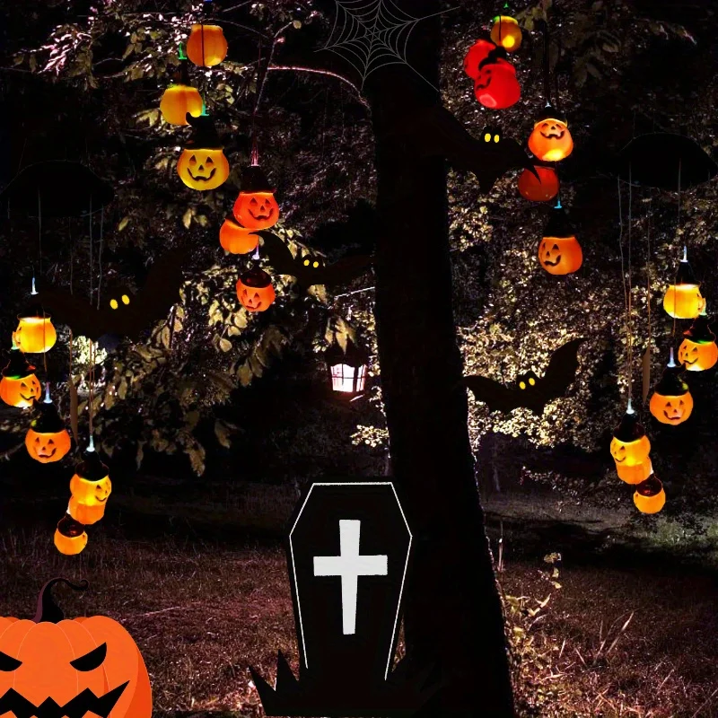 Halloween Solar Skull Ghost String Lights Outdoor Horror Decoration Pumpkin Lights for Yard Garden Party Haunted House Decor - Image 3