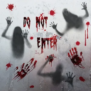 Halloween Window Electrostatic Stickers Decals Scary Ghost Handprint Halloween Decoration Horror Party Spooky Wall Floor Clings