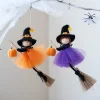 Halloween broom girl angel pendant Pumpkin girl doll decoration scene costume