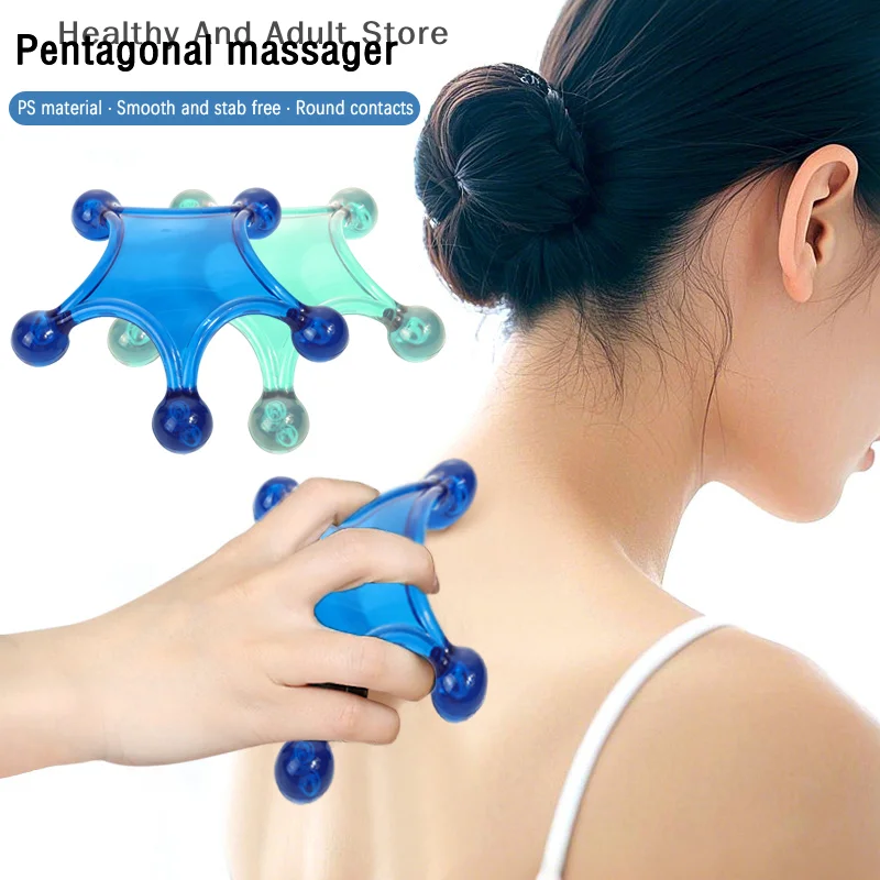 Hand Held Body Massagers Tools, Back Deep Tissue, 5-Ball Acupressure Gentle Self Massager Trigger Pressure Point Massage Tools - Image 3