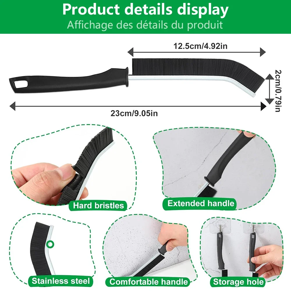 Hard Bristle Crevice Cleaning Brush for Fine Seam Corners Groove Window Cleaning Tools Kitchen Bathroom Home Tiles Brush B 26729 - Image 2