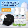 Hat Dry Cleaning Foam Renewal Agent, Multi-purpose No-rinse Mousse, Spray and Wipe, Quickly Restores the Original Color of Old H