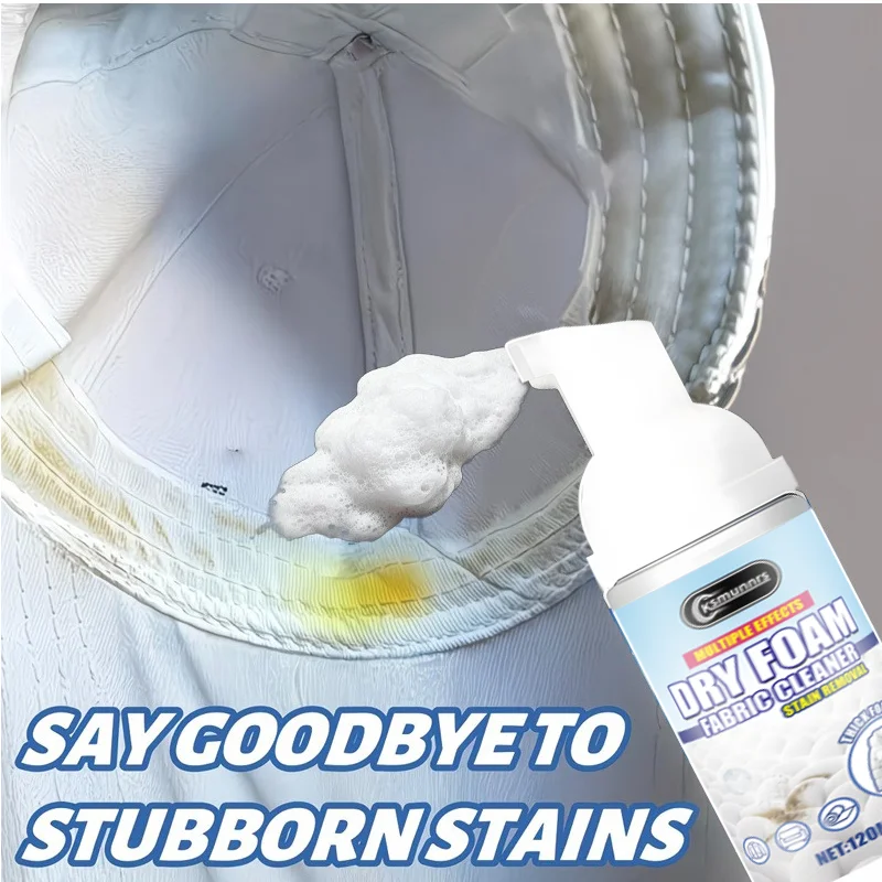 Hat Dry Cleaning Foam Renewal Agent, Multi-purpose No-rinse Mousse, Spray and Wipe, Quickly Restores the Original Color of Old H - Image 3