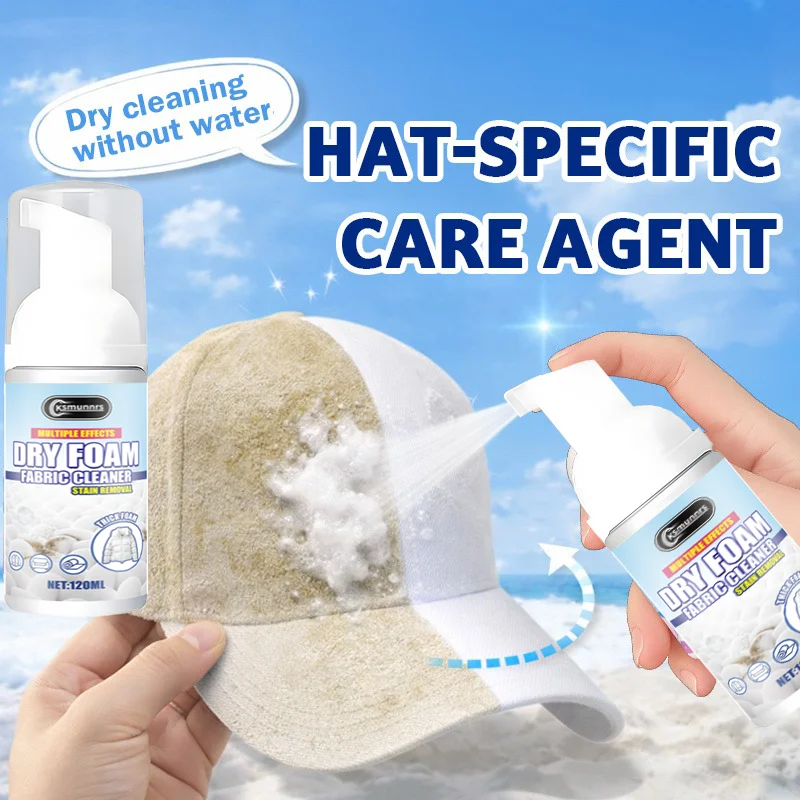 Hat Dry Cleaning Foam Renewal Agent, Multi-purpose No-rinse Mousse, Spray and Wipe, Quickly Restores the Original Color of Old H - Image 6