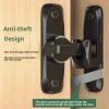 Heavy-Duty 90/180 Degree Flip Door Latch, Zinc Alloy Anti-Theft Sliding Bolt Lock, Durable Small Gate Hardware for Home Security