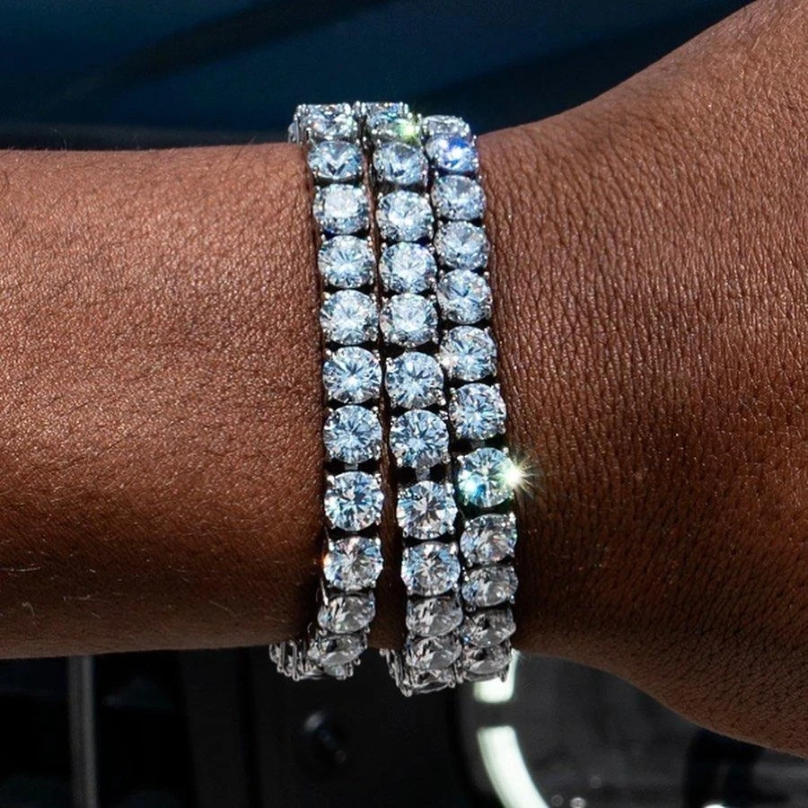 Hip Hop Iced Out 3/4/5mm Crystal Tennis Bracelet for Men Homme Punk Zirconia Women's Chain on Hand Streetwear Trendy Jewelry - Image 3