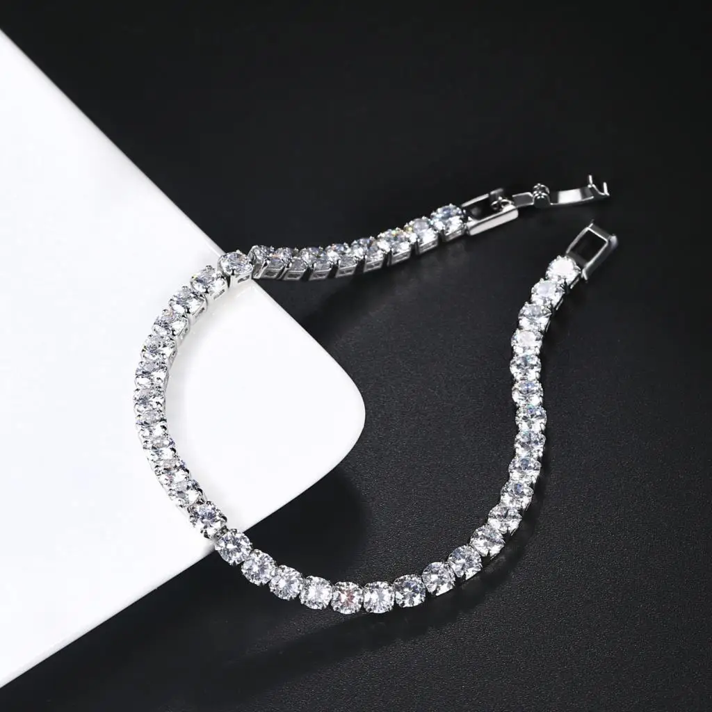 Hip Hop Iced Out 3/4/5mm Crystal Tennis Bracelet for Men Homme Punk Zirconia Women's Chain on Hand Streetwear Trendy Jewelry - Image 5