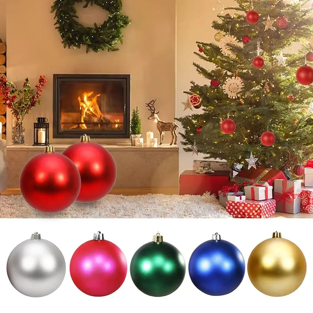 Holiday Decoration 12/15/20CM Christmas Ball Matte Finish Ball Shape New Year Decoration Matte Ball Bar Ceiling - Image 4