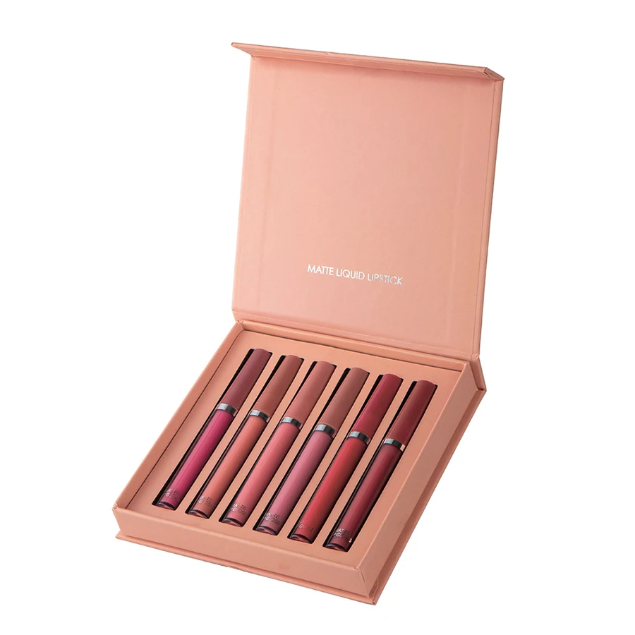 Holiday Gift Box 6PC/Set Matte Velvet Lip Gloss Waterproof Moisturizing Long-lasting Liquid Lipstick - Image 6