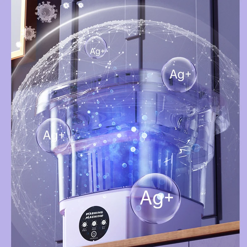 Home Folding Washing Machine Bucket for Clothes Socks Underwear Cleaning Washer Portable Small Travel Washing Machine - Image 3