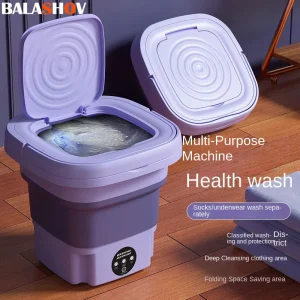 Home Folding Washing Machine Bucket for Clothes Socks Underwear Cleaning Washer Portable Small Travel Washing Machine