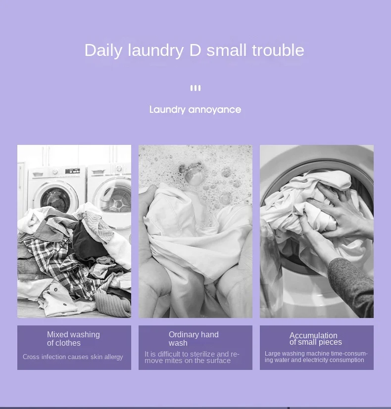 Home Folding Washing Machine Bucket for Clothes Socks Underwear Cleaning Washer Portable Small Travel Washing Machine - Image 5