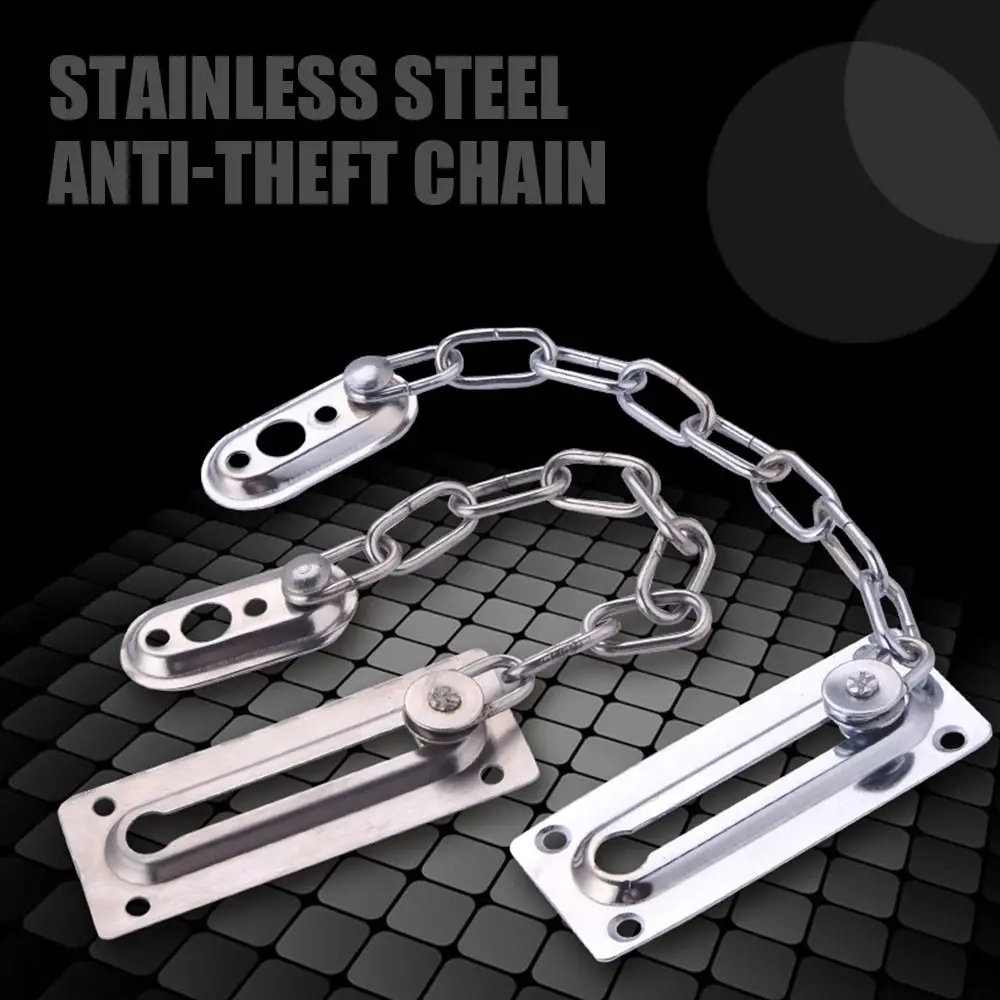 Home Security Lock Stainless Steel Padlock Door Hardware Guard Latch Door Chain Door Bolts - Image 3