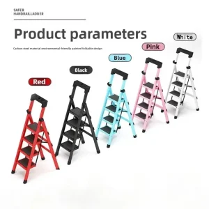 Home ladder stool folding zigzag ladder anti slip pedal ladder indoor and outdoor multifunctional portable ladder good
