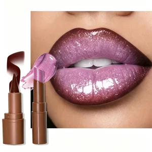 Hot Lip Liner Lipstick Kit Combo Set Brown Shimmer Flashy Glitter Pearlescent Hydrating Moisturizing Solid Lip Gloss