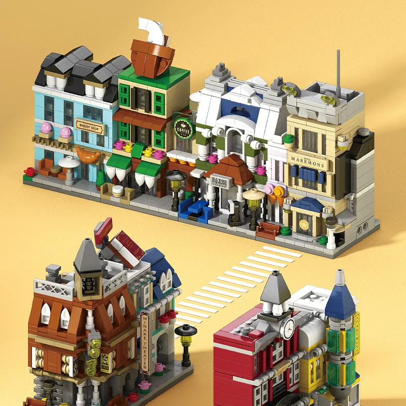House Building Blocks Mini City Store Street View Snack Street Children's Toys Boys and Girls Gifts Compatible With Lego - Image 4