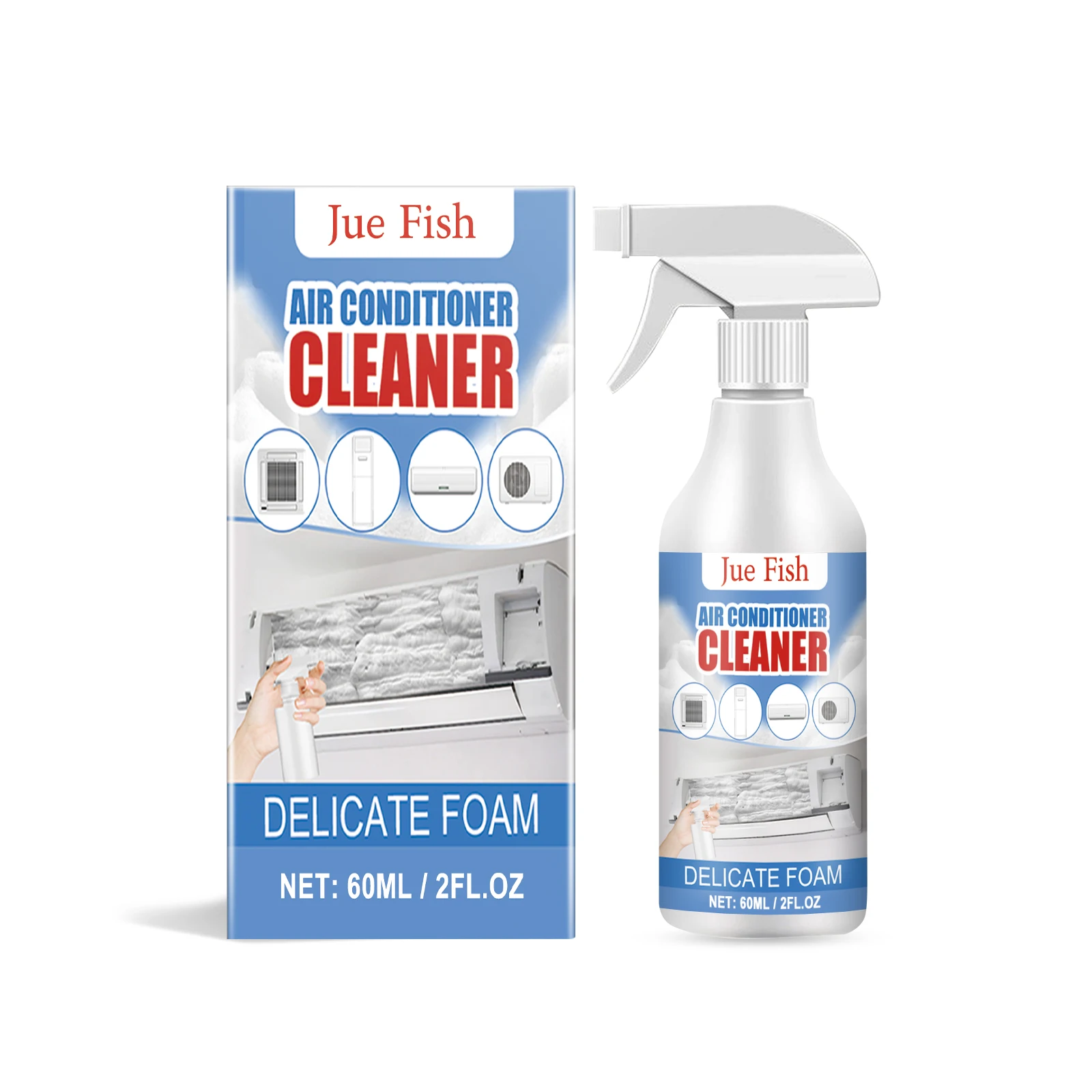 Household All-purpose Foam AC Cleaner for Wall-mounted Split AC, No Disassembly Required, Deodorizes & Removes Scale - Image 6