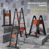 Household Goods Telescopic Ladder Herringbone Ladder Thickened Straight Ladder Folding Engineering Ladder Lifting Stairs
