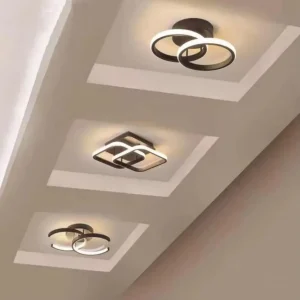 Household LED Chandelier Three Colors Lamp Modern Style Ceiling Lamp Bedroom Light Surface Installation 85-265V Dining Room Lamp
