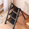 Household Portable Thickened Aluminum Stairs Small Ladder Indoor Folding Ladder Stool Carbon Steel Home Use Telescopic Ladder