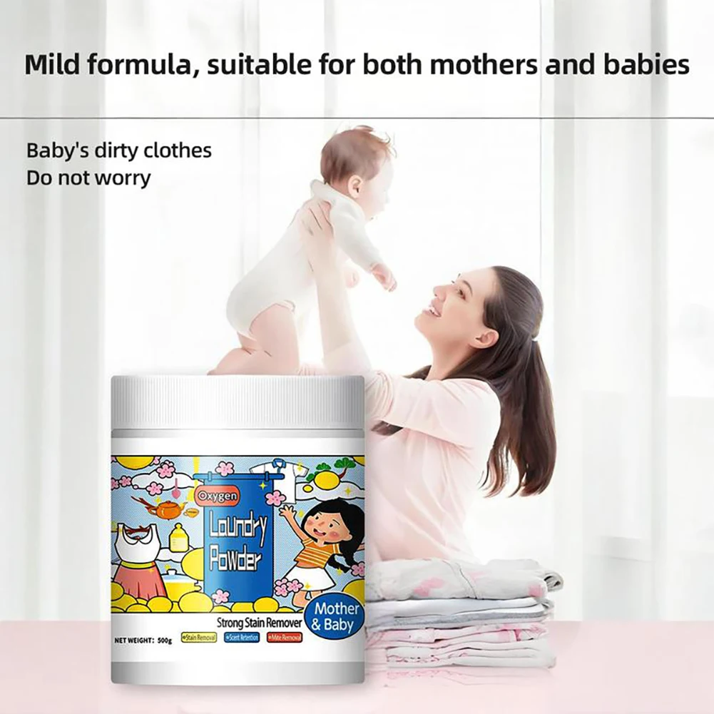 Hyper-Concentrated Strong Stain Remover Powder Active Oxygen Power White And Colored Clothes For Deep Clean For Laundry, Kitchen - Image 4
