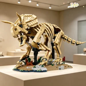 In Stock 1154pcs World Dinosaur Model Triceratops Building Blocks Assembled Model Presents for Collectors