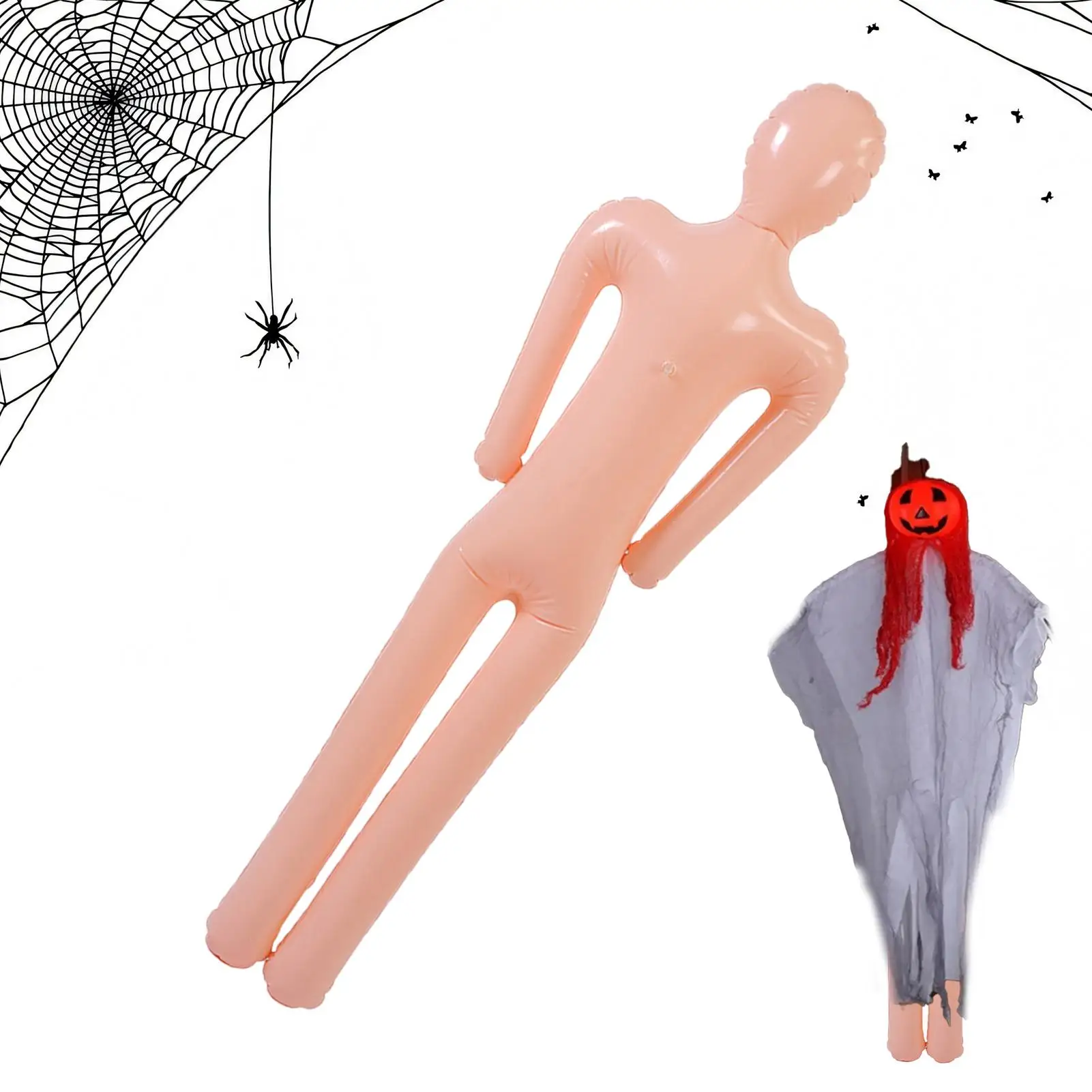Inflatable Mannequin Body PVC Halloween Decoration For Haunted House Cosplay Party Scary Props Backyard Front Door Window Decor