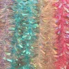 Iridescent Colorful Plastic Tinsel Garland Shiny Holographic Metallic Foil Tinsel Ribbon For Party Christmas Tree Decoration{S}