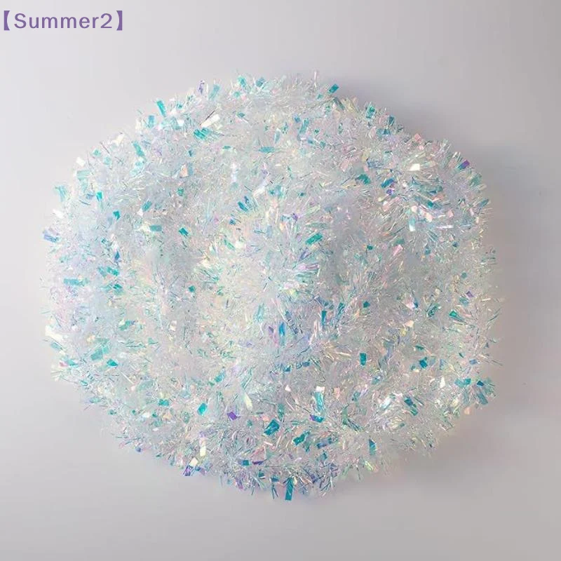 Iridescent Colorful Plastic Tinsel Garland Shiny Holographic Metallic Foil Tinsel Ribbon For Party Christmas Tree Decoration{S} - Image 5