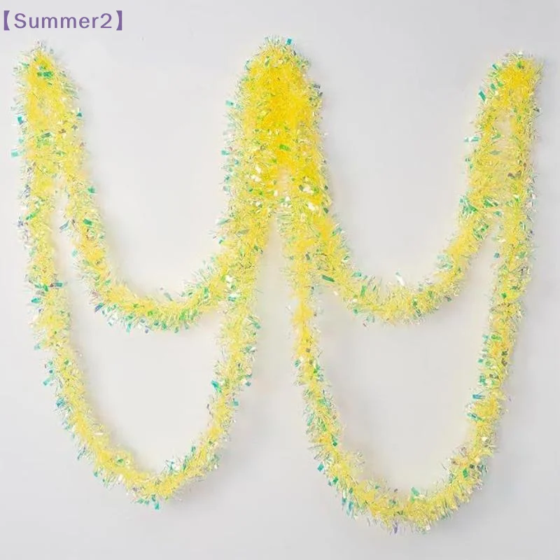 Iridescent Colorful Plastic Tinsel Garland Shiny Holographic Metallic Foil Tinsel Ribbon For Party Christmas Tree Decoration{S} - Image 6