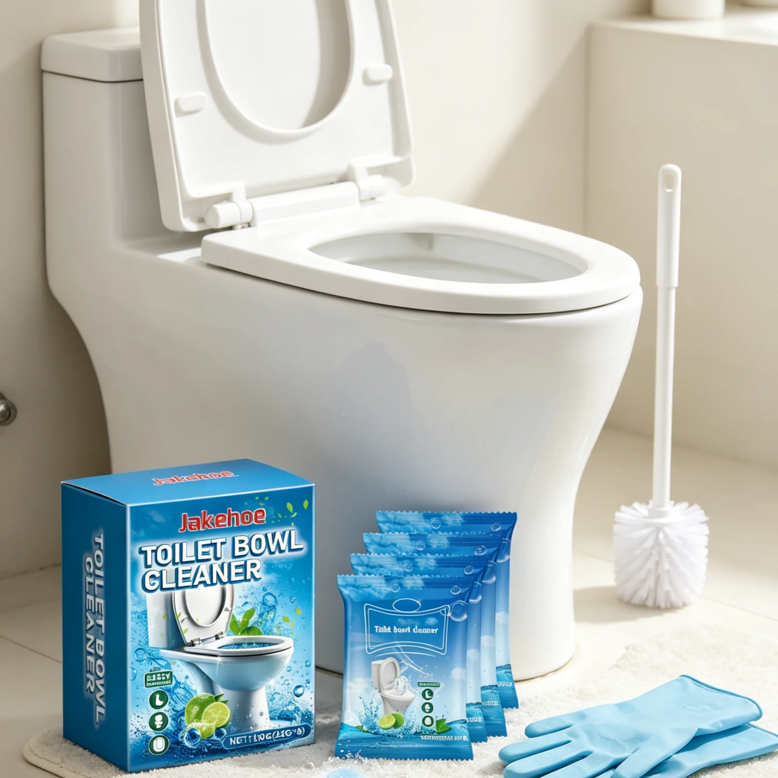 Jakehoe Bathroom Toilet Cleaning Powder Powerful Cleaning Remove Stubborn Stains Rapid Foaming Mild Toilet Descaling Powder 150g - Image 4