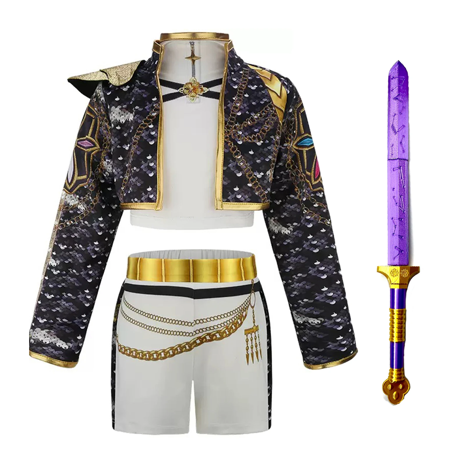 K-pop Cosplay Costumes Rumi Kpop Singer Dress Up for Kids KPop Party - Image 2