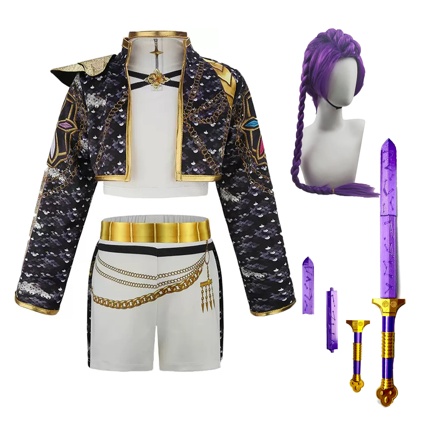 K-pop Cosplay Costumes Rumi Kpop Singer Dress Up for Kids KPop Party - Image 3