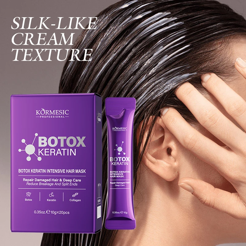 Keratin Hair Mask Magical 5 Second Repair Damage Frizzy Soft Smooth Shiny Hair Deep Moisturize Hair Treat Repair Hair Care Mask - Image 4