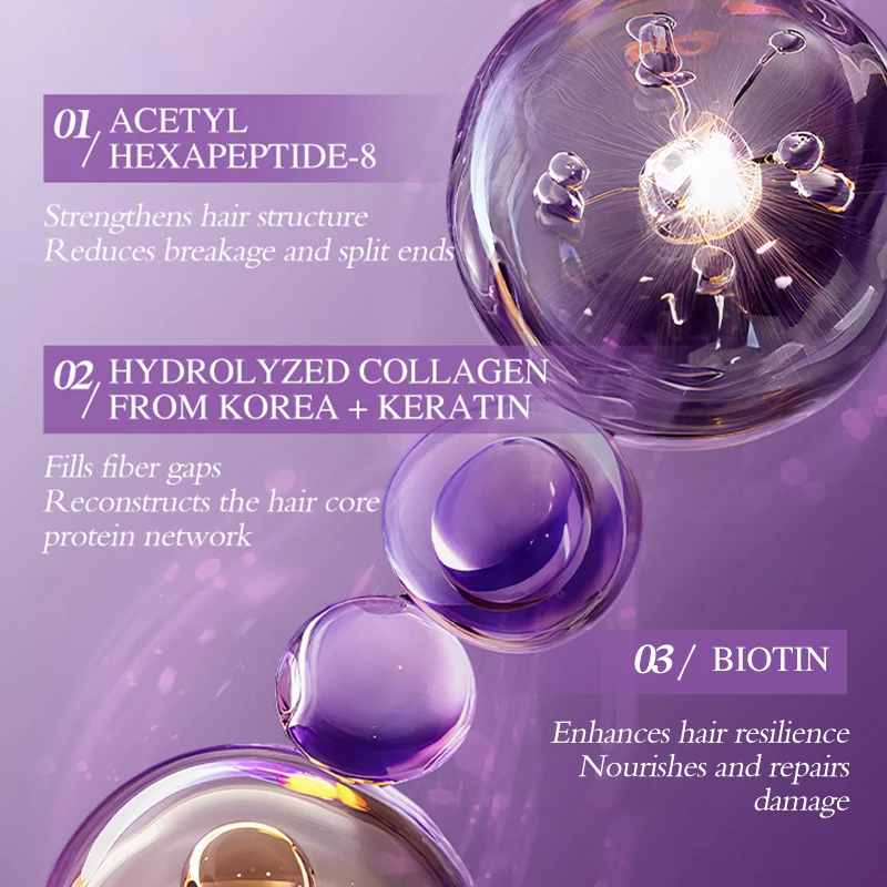 Keratin Hair Mask Magical 5 Second Repair Damage Frizzy Soft Smooth Shiny Hair Deep Moisturize Hair Treat Repair Hair Care Mask - Image 6