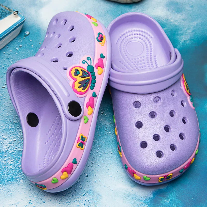 Kids Clogs Garden Shoes Boys Girls Unicorn Dinosaur Beach Flat Sandals Slippers Children Sandals Anti Skid Slipper Summer Hole - Image 2