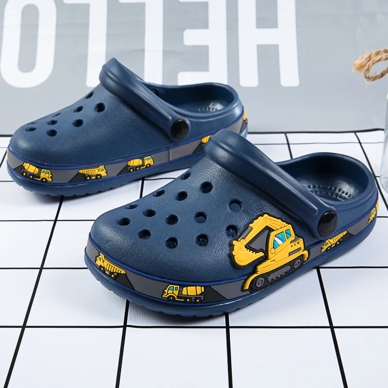 Kids Clogs Garden Shoes Boys Girls Unicorn Dinosaur Beach Flat Sandals Slippers Children Sandals Anti Skid Slipper Summer Hole - Image 3