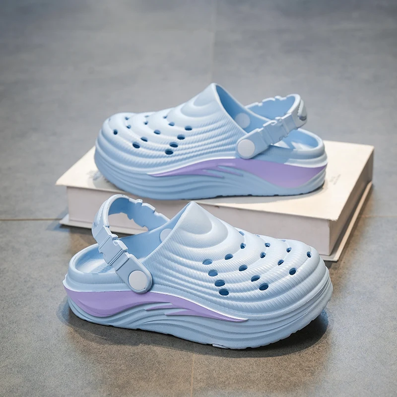 Kids Sandals Summer Casual Clogs for Children Thick-bottom Anti-slippery Beach Shoes Fashion Outdoor Garden Shoes for Boys Girls - Image 4