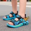 Kids Sandals for Boys 3-12 Year Old Soft Sole Anti Slip Cartoon Design Beach Outdoor Sandals