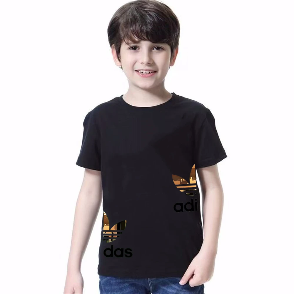Kids T-shirts Summer Letter Stamp O-neck Short Sleeve -Tshirts+Pants Suits 2-12 Years Boys Girls Casual Outfits Children Clothes - Image 3