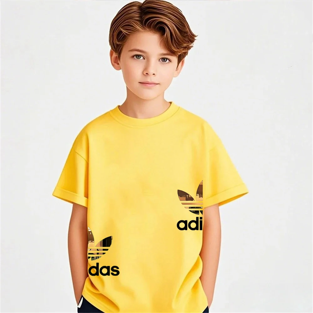 Kids T-shirts Summer Letter Stamp O-neck Short Sleeve -Tshirts+Pants Suits 2-12 Years Boys Girls Casual Outfits Children Clothes - Image 4